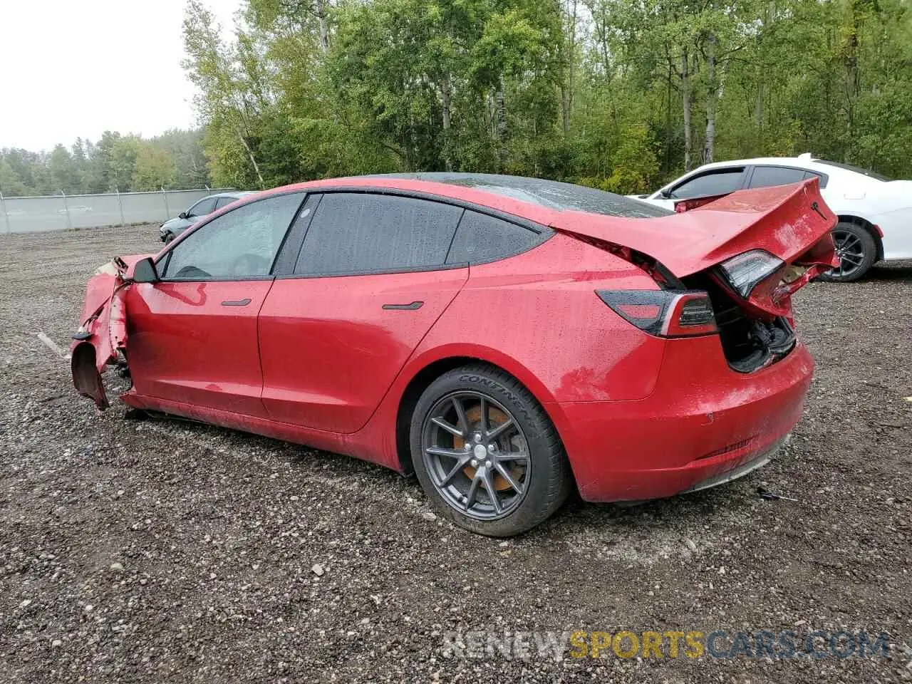 2 Photograph of a damaged car 5YJ3E1EA2MF857448 TESLA MODEL 3 2021