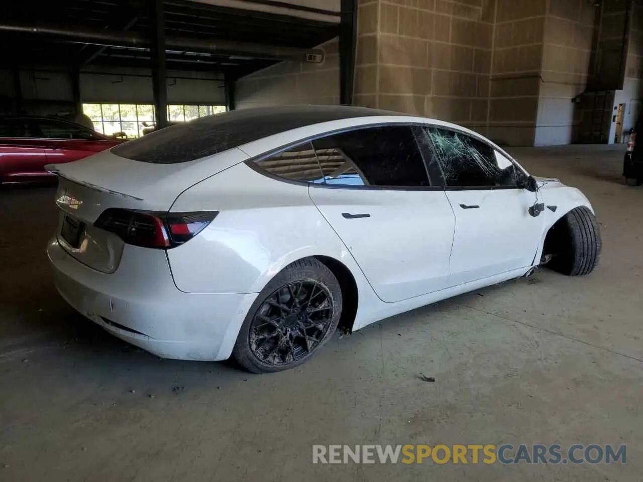 3 Photograph of a damaged car 5YJ3E1EA2MF859703 TESLA MODEL 3 2021