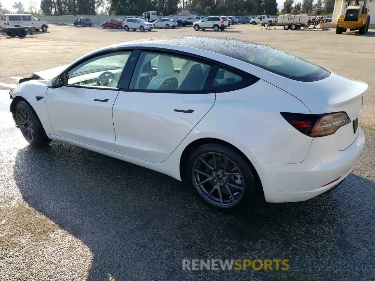 2 Фотография поврежденного автомобиля 5YJ3E1EA2MF873424 TESLA MODEL 3 2021