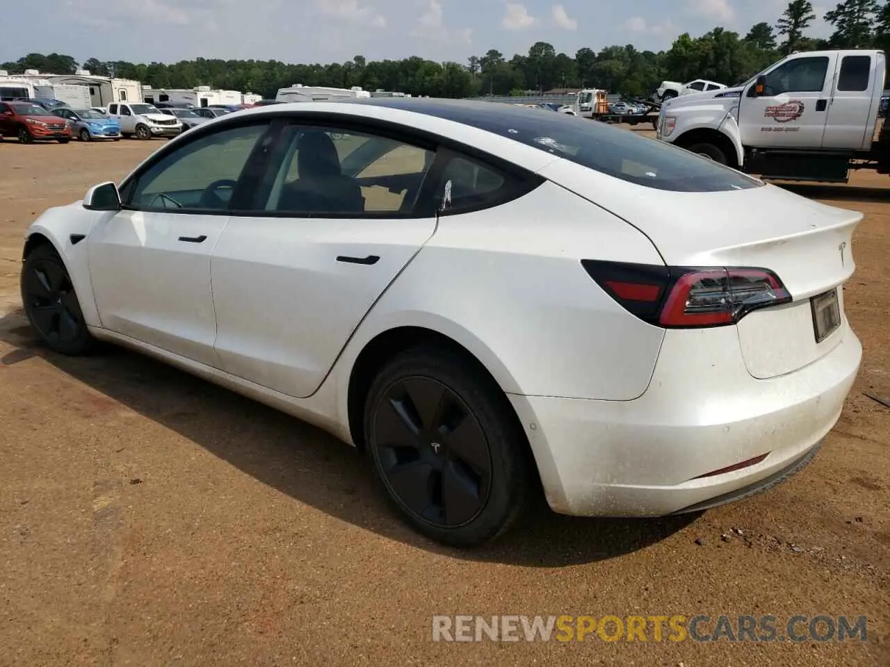 2 Photograph of a damaged car 5YJ3E1EA2MF965357 TESLA MODEL 3 2021