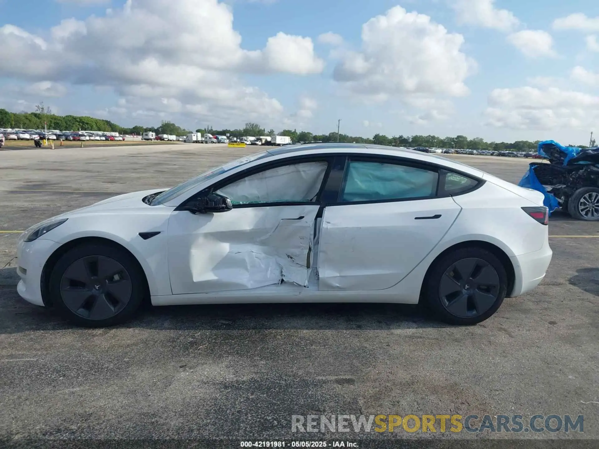 6 Фотография поврежденного автомобиля 5YJ3E1EA2MF973202 TESLA MODEL 3 2021