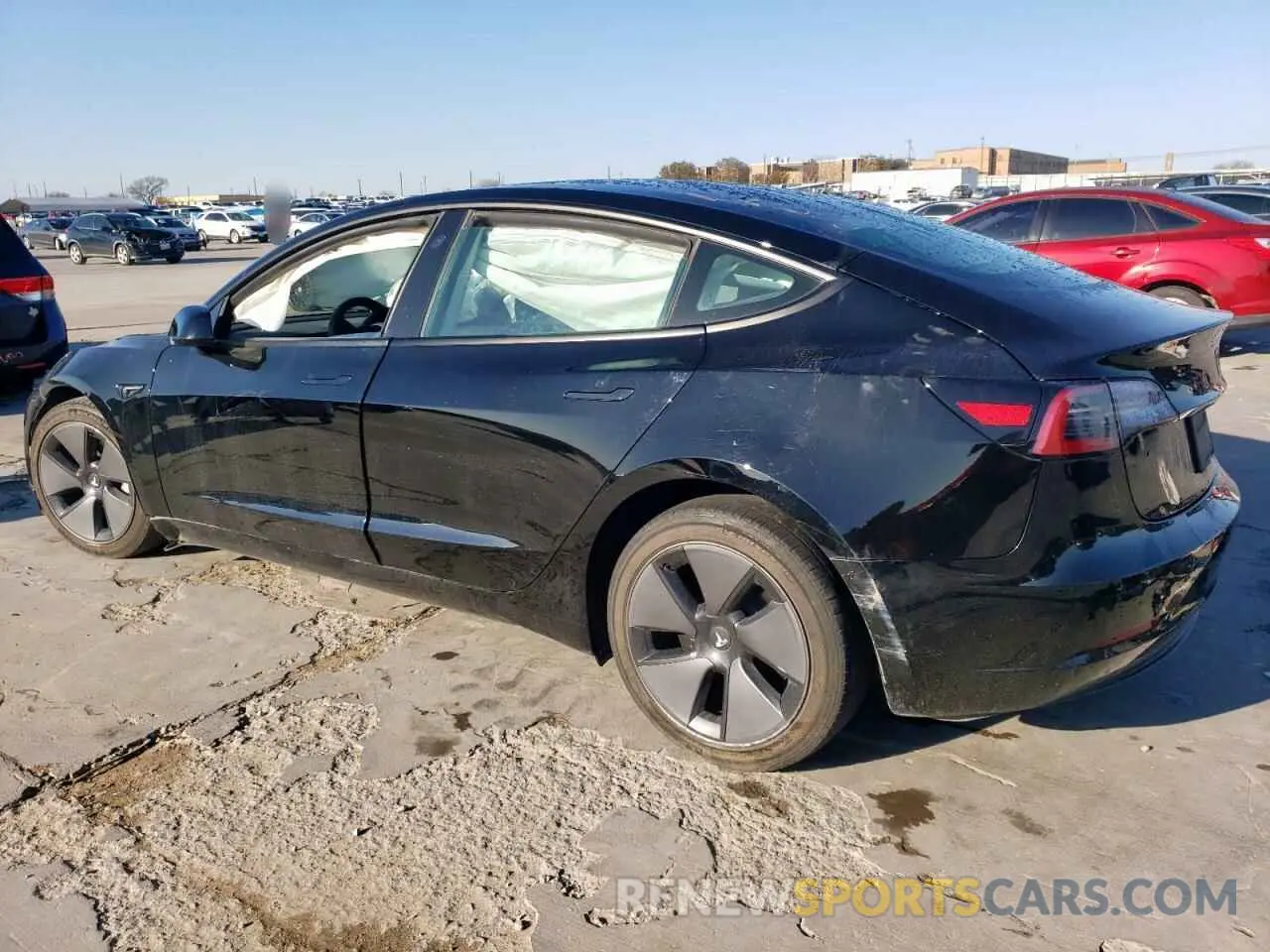 2 Photograph of a damaged car 5YJ3E1EA2MF977007 TESLA MODEL 3 2021