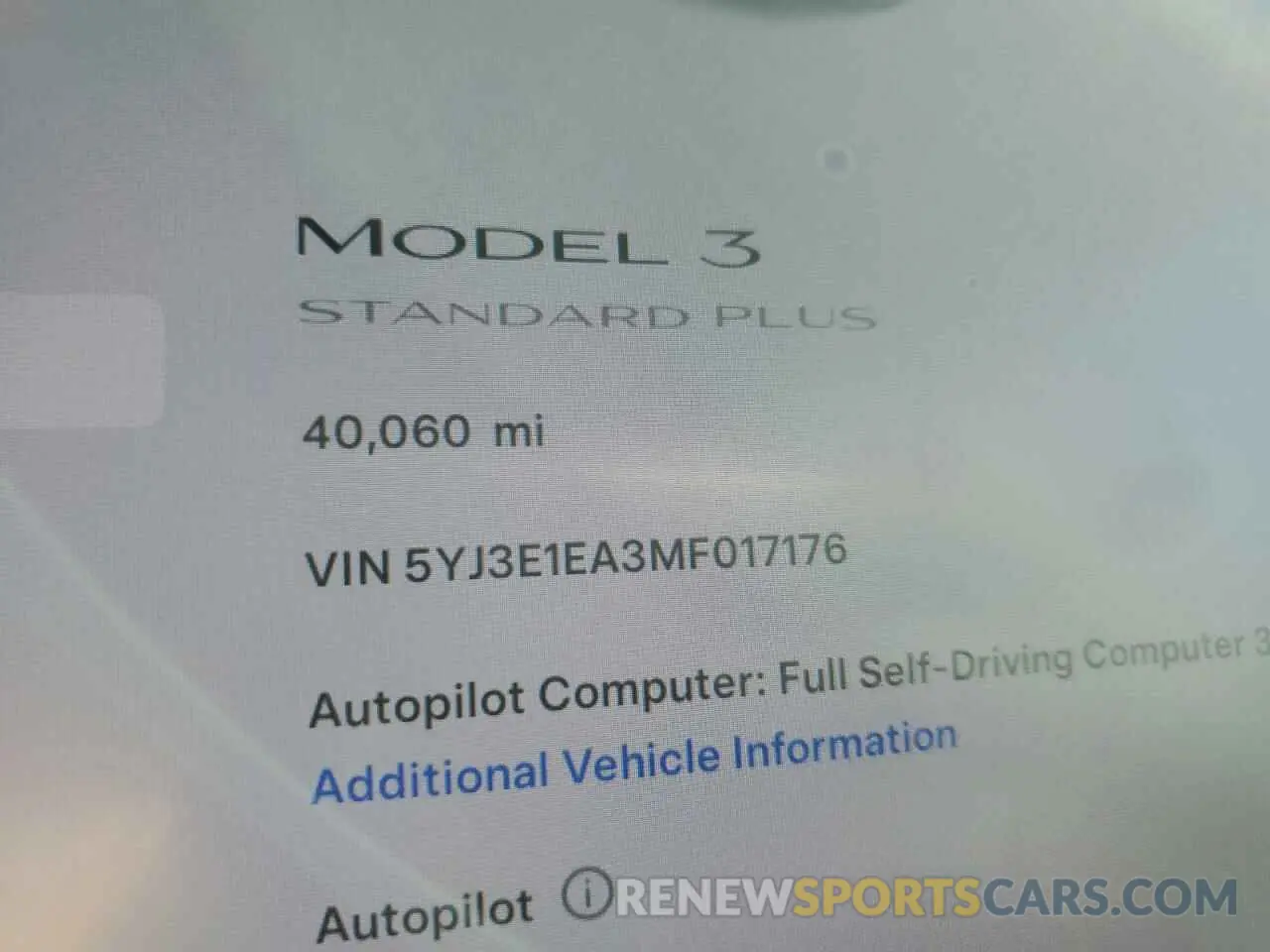 9 Фотография поврежденного автомобиля 5YJ3E1EA3MF017176 TESLA MODEL 3 2021