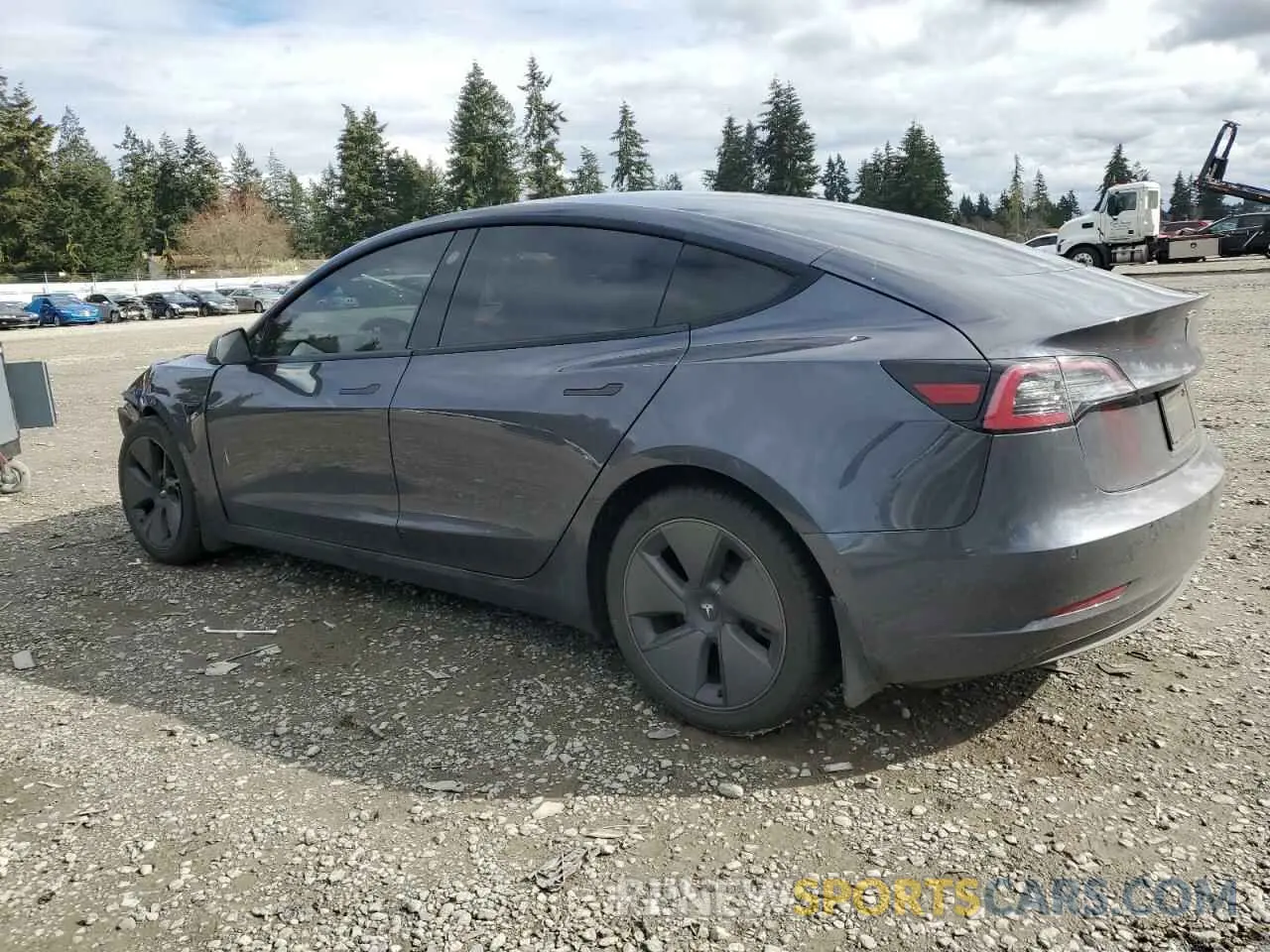 2 Photograph of a damaged car 5YJ3E1EA3MF017744 TESLA MODEL 3 2021