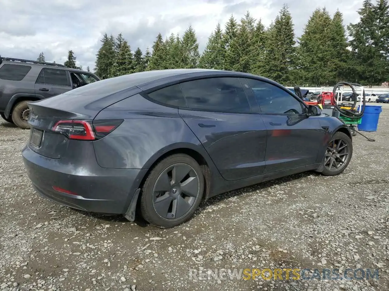 3 Photograph of a damaged car 5YJ3E1EA3MF017744 TESLA MODEL 3 2021