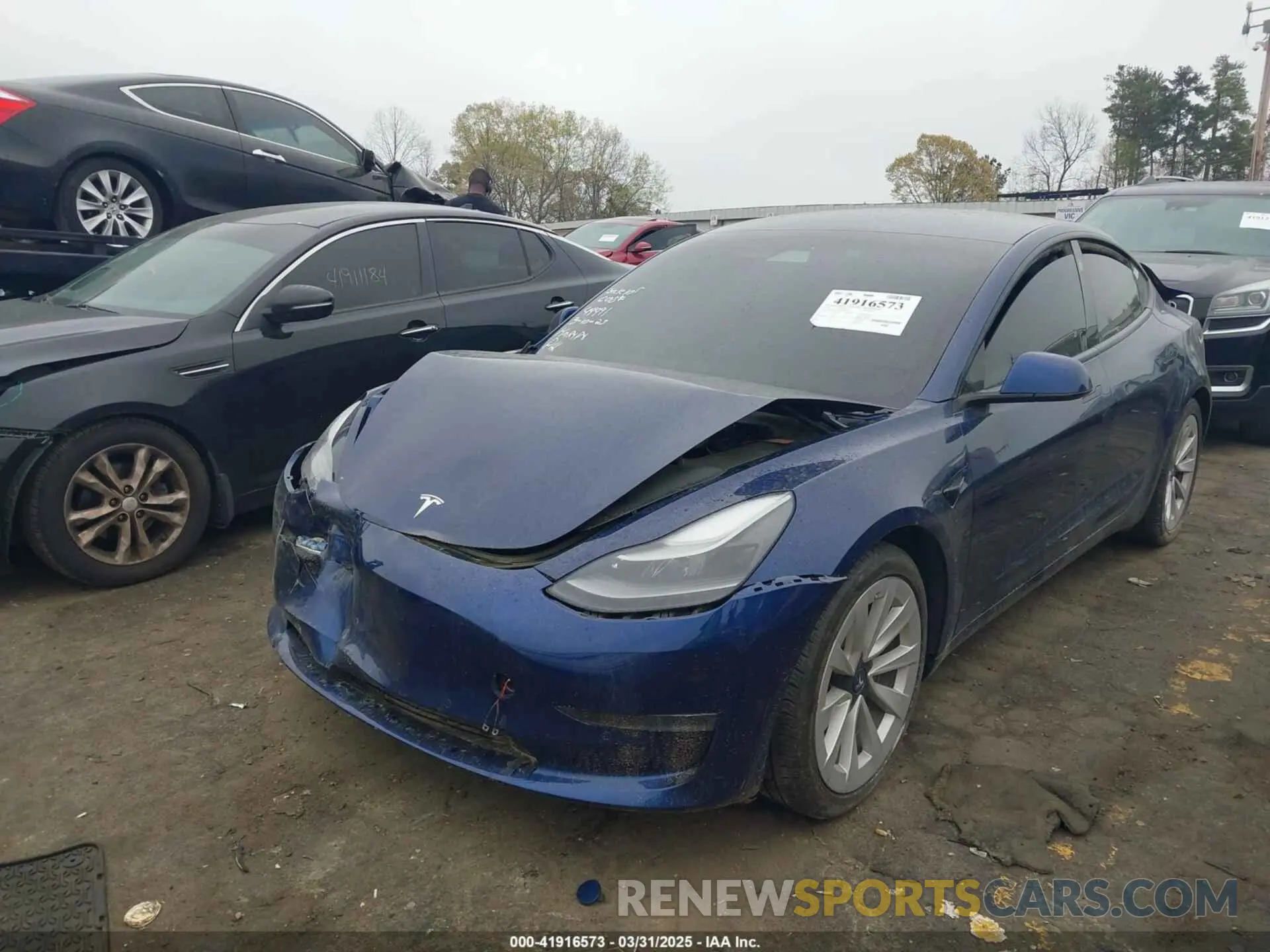 2 Photograph of a damaged car 5YJ3E1EA3MF018246 TESLA MODEL 3 2021