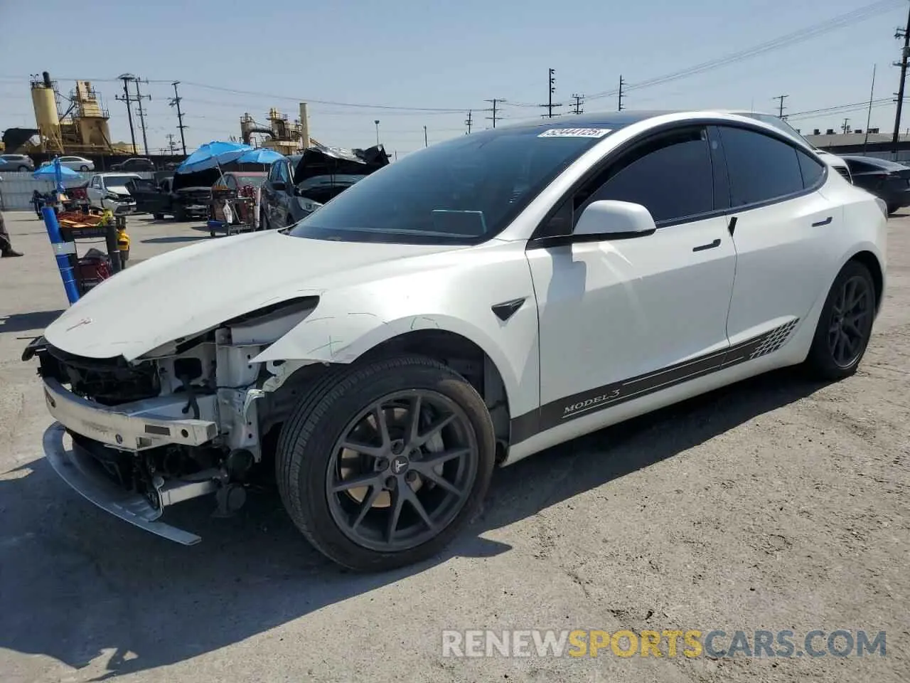 1 Photograph of a damaged car 5YJ3E1EA3MF052137 TESLA MODEL 3 2021