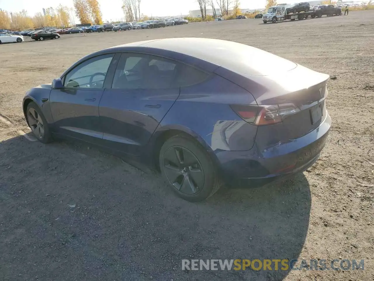 2 Фотография поврежденного автомобиля 5YJ3E1EA3MF090466 TESLA MODEL 3 2021