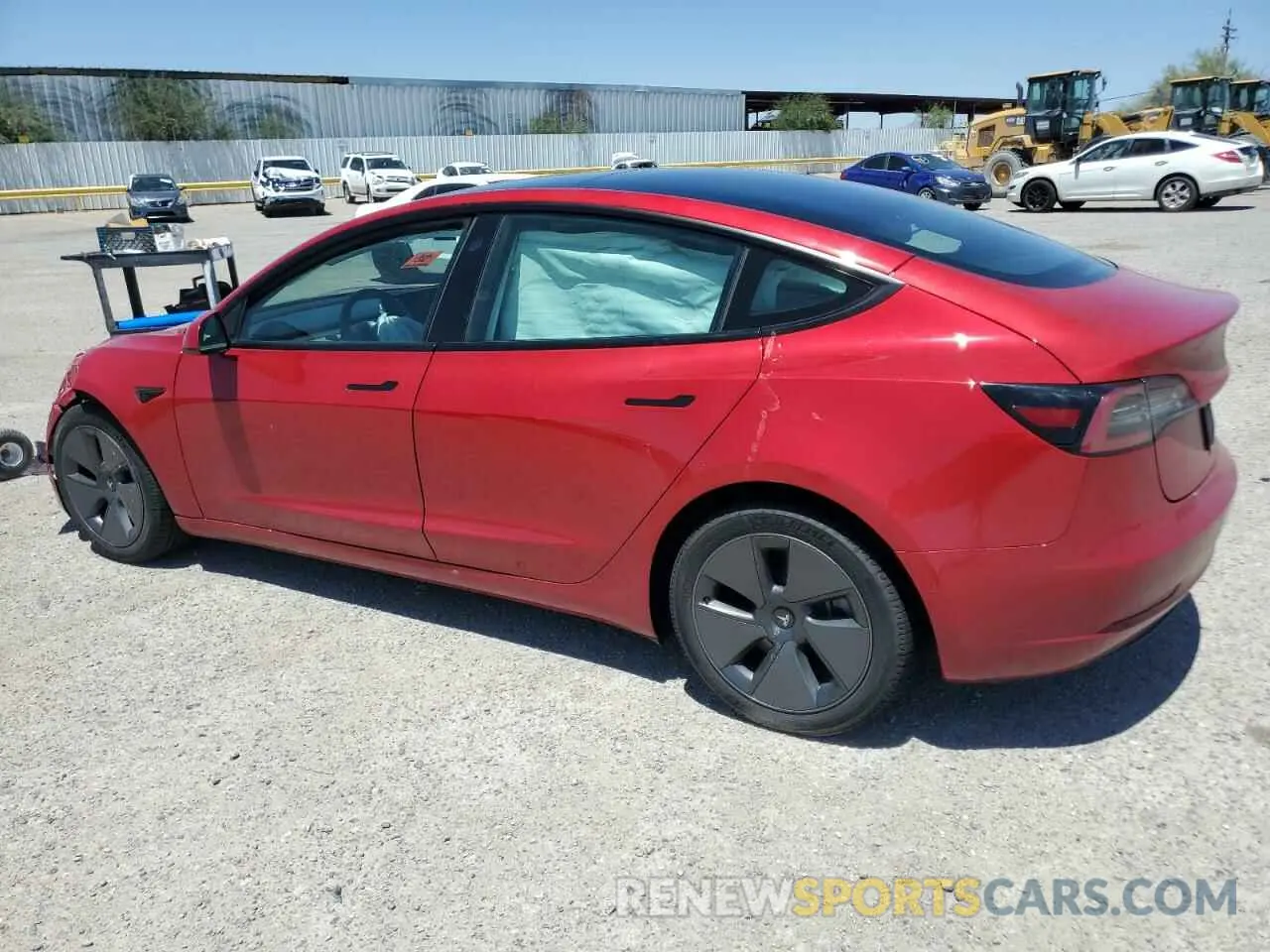 2 Photograph of a damaged car 5YJ3E1EA3MF922727 TESLA MODEL 3 2021