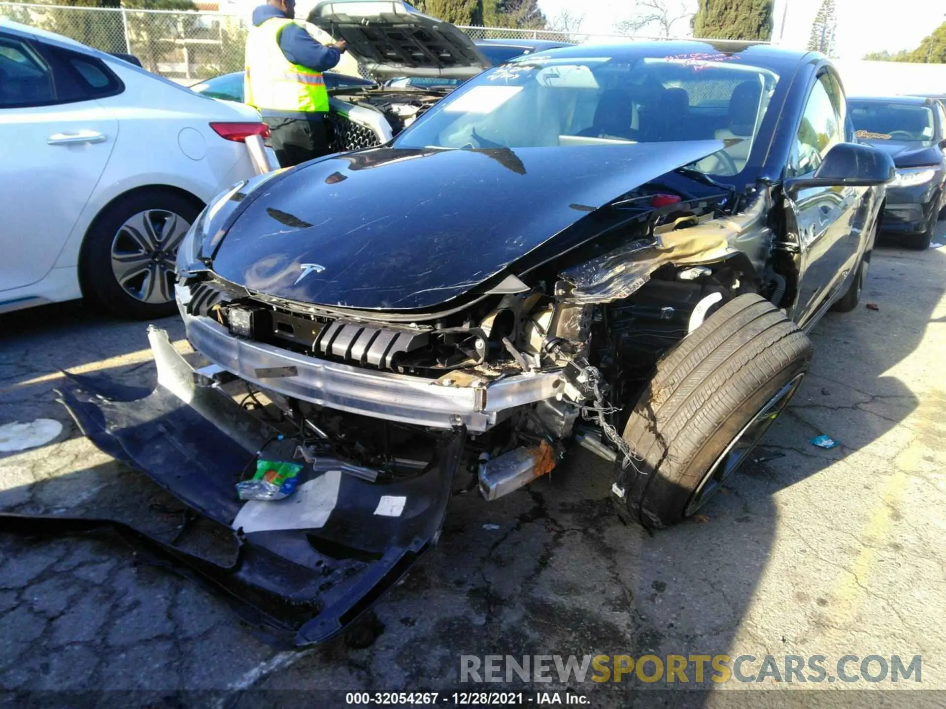 2 Photograph of a damaged car 5YJ3E1EA3MF939978 TESLA MODEL 3 2021