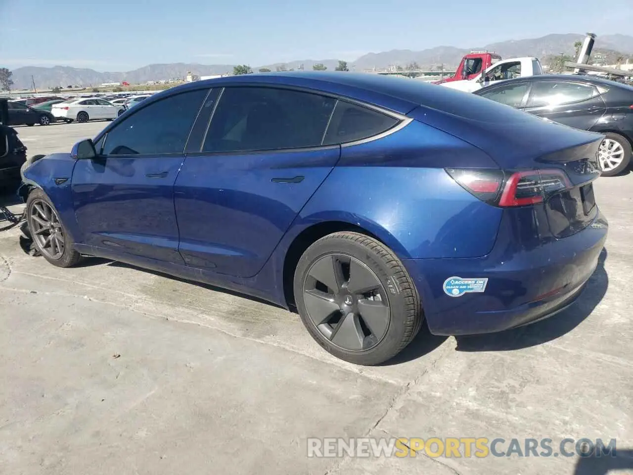 2 Photograph of a damaged car 5YJ3E1EA3MF940175 TESLA MODEL 3 2021