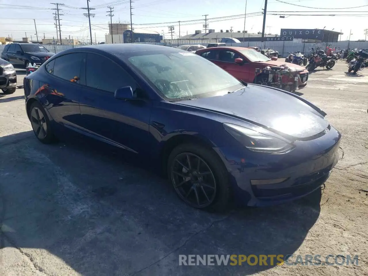 4 Photograph of a damaged car 5YJ3E1EA3MF940175 TESLA MODEL 3 2021