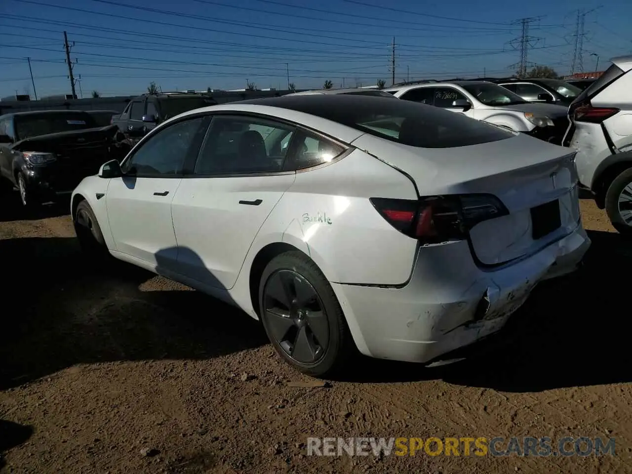 2 Фотография поврежденного автомобиля 5YJ3E1EA3MF991627 TESLA MODEL 3 2021