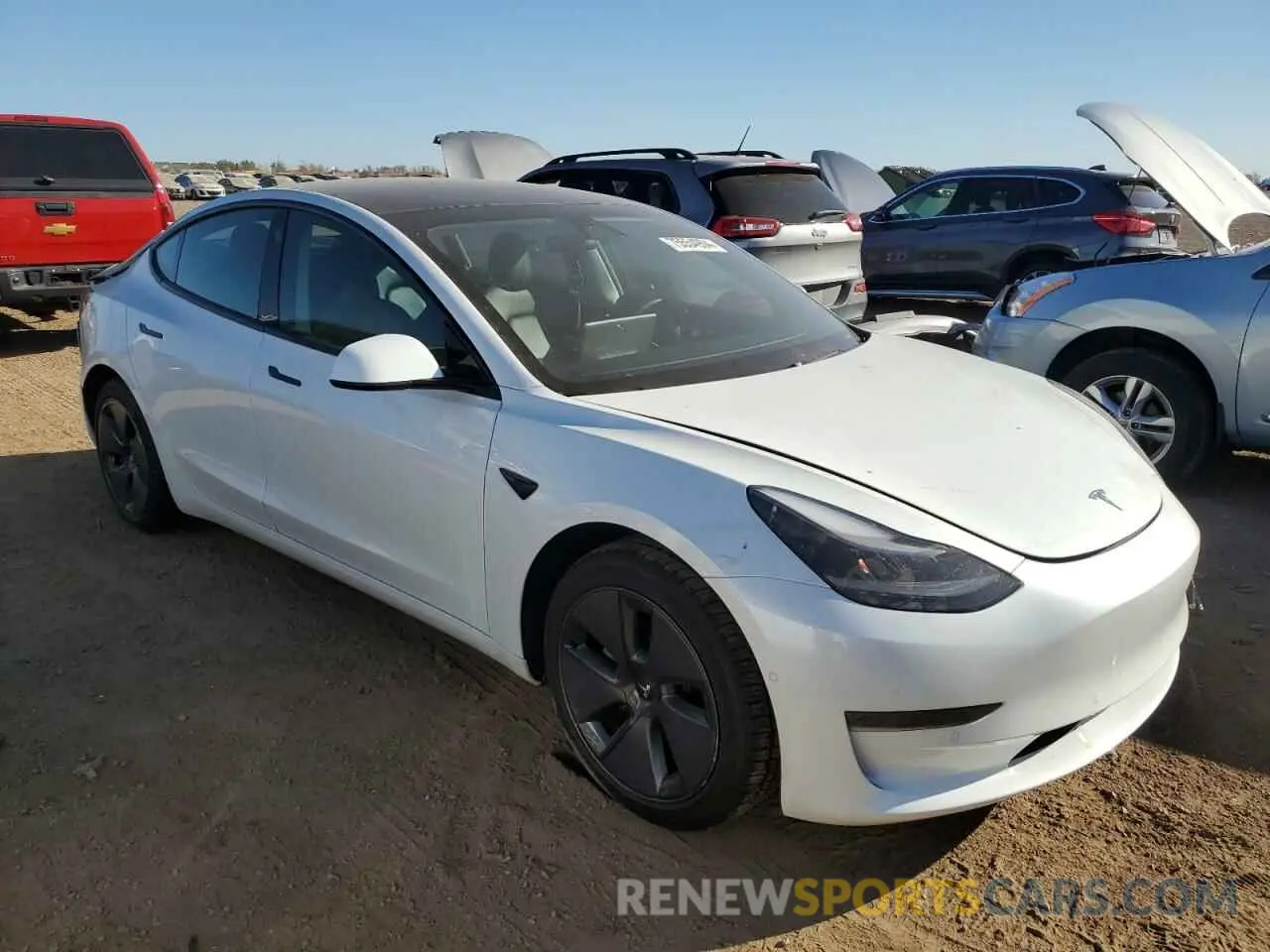4 Фотография поврежденного автомобиля 5YJ3E1EA3MF991627 TESLA MODEL 3 2021