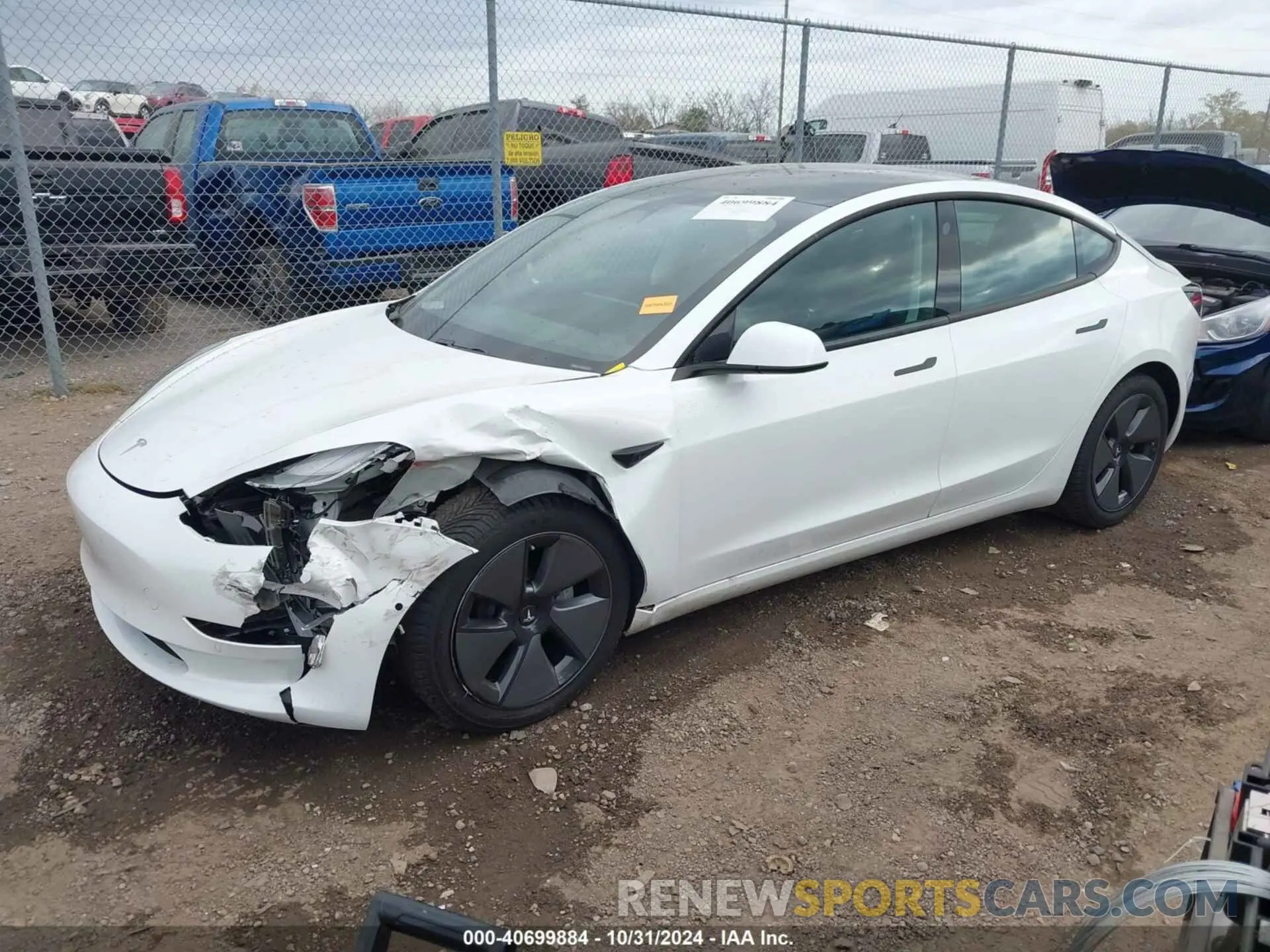 2 Photograph of a damaged car 5YJ3E1EA4MF015856 TESLA MODEL 3 2021