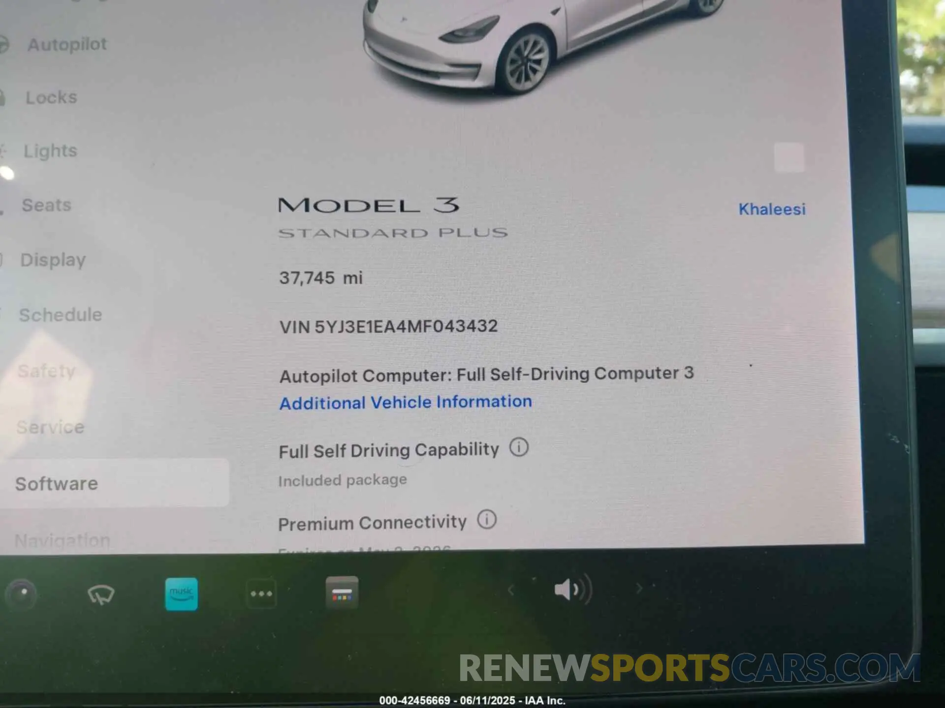 7 Фотография поврежденного автомобиля 5YJ3E1EA4MF043432 TESLA MODEL 3 2021