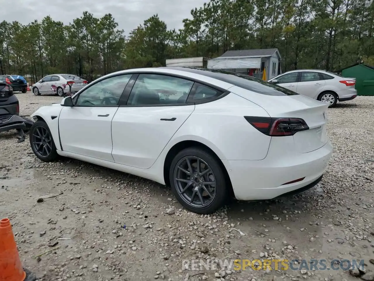 2 Photograph of a damaged car 5YJ3E1EA4MF100258 TESLA MODEL 3 2021