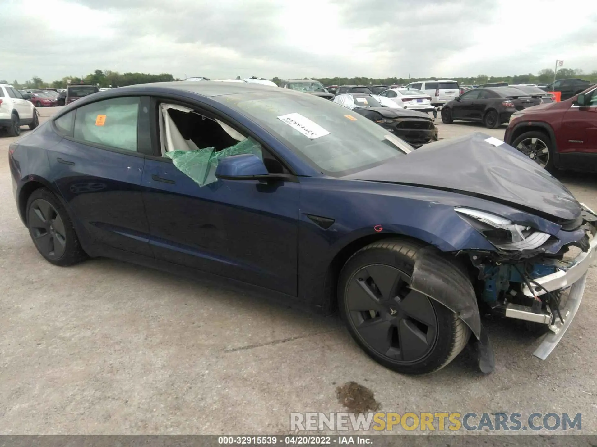 1 Photograph of a damaged car 5YJ3E1EA4MF100308 TESLA MODEL 3 2021