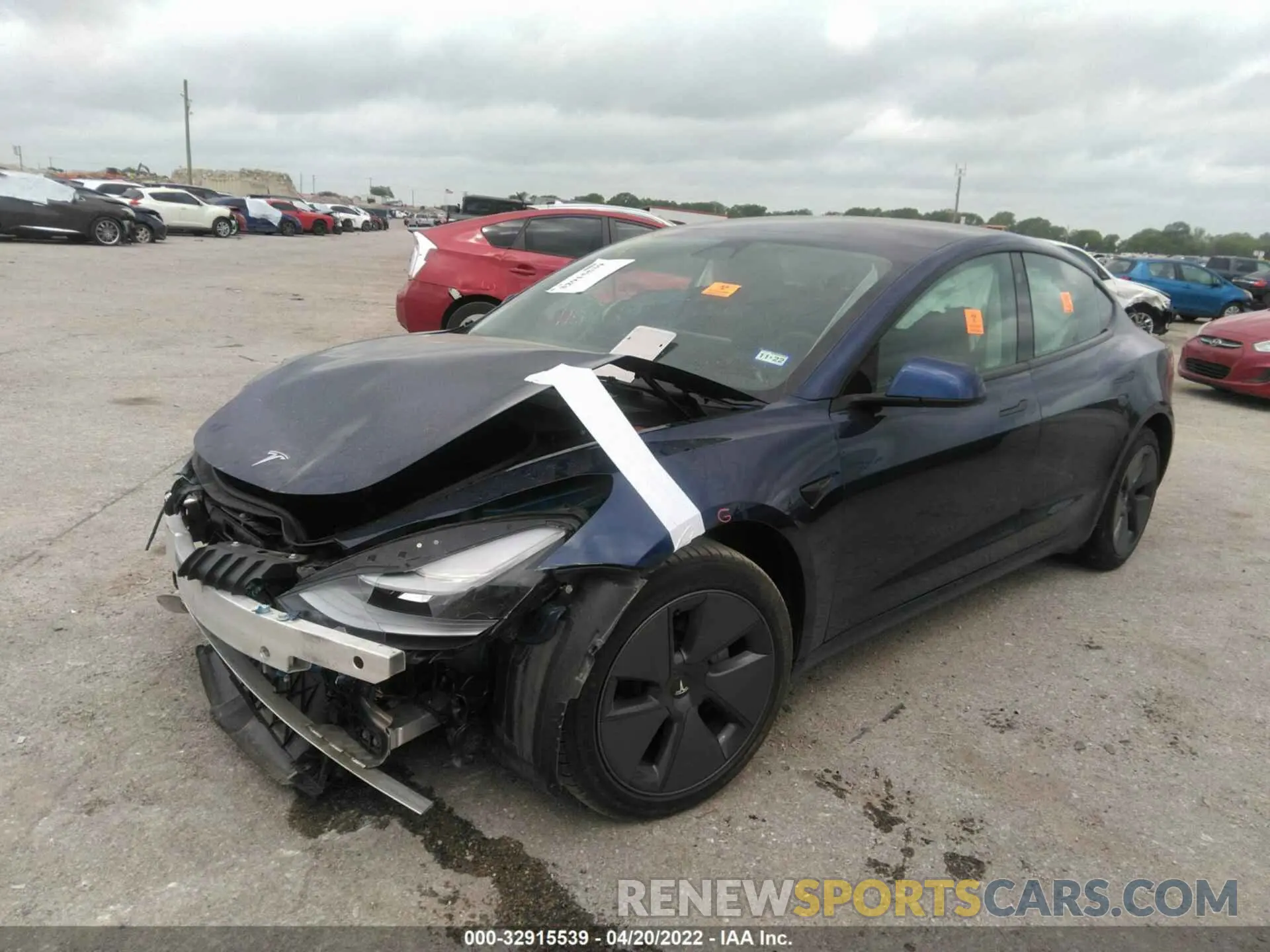 2 Photograph of a damaged car 5YJ3E1EA4MF100308 TESLA MODEL 3 2021