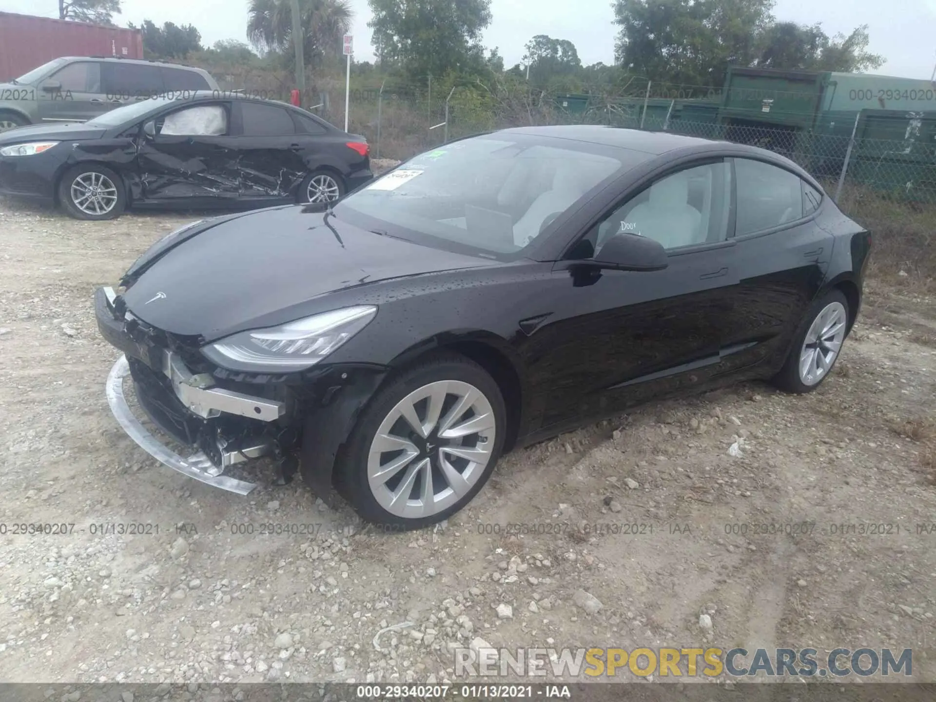2 Photograph of a damaged car 5YJ3E1EA4MF849920 TESLA MODEL 3 2021