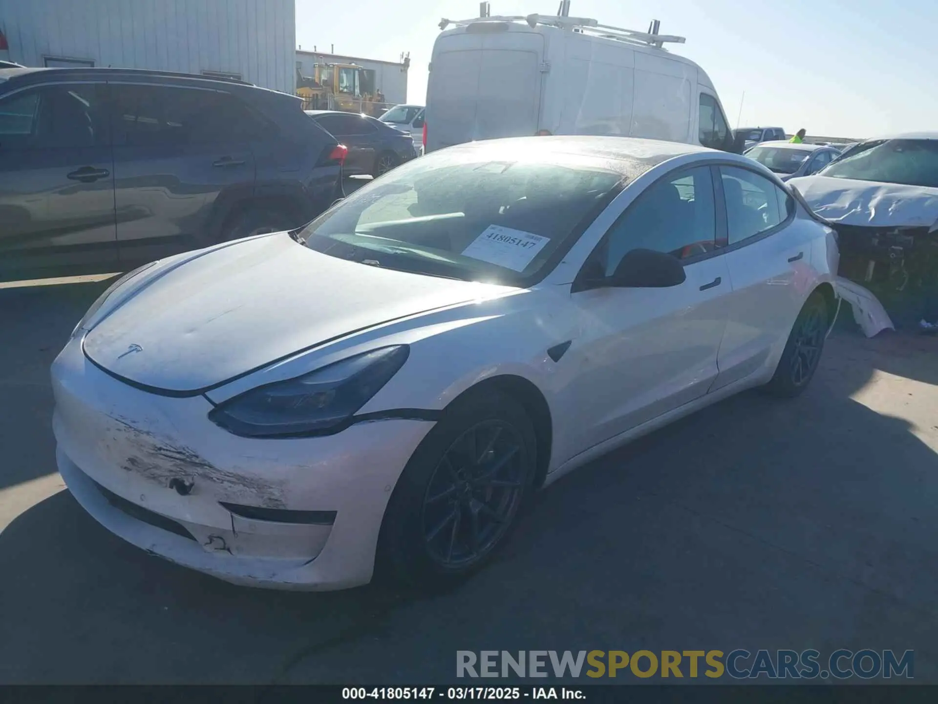 2 Photograph of a damaged car 5YJ3E1EA4MF867169 TESLA MODEL 3 2021