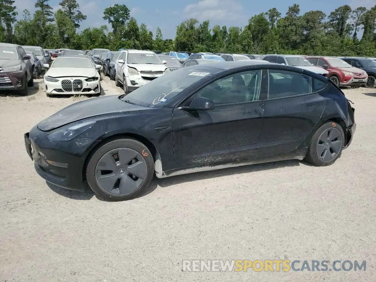 1 Фотография поврежденного автомобиля 5YJ3E1EA4MF877717 TESLA MODEL 3 2021