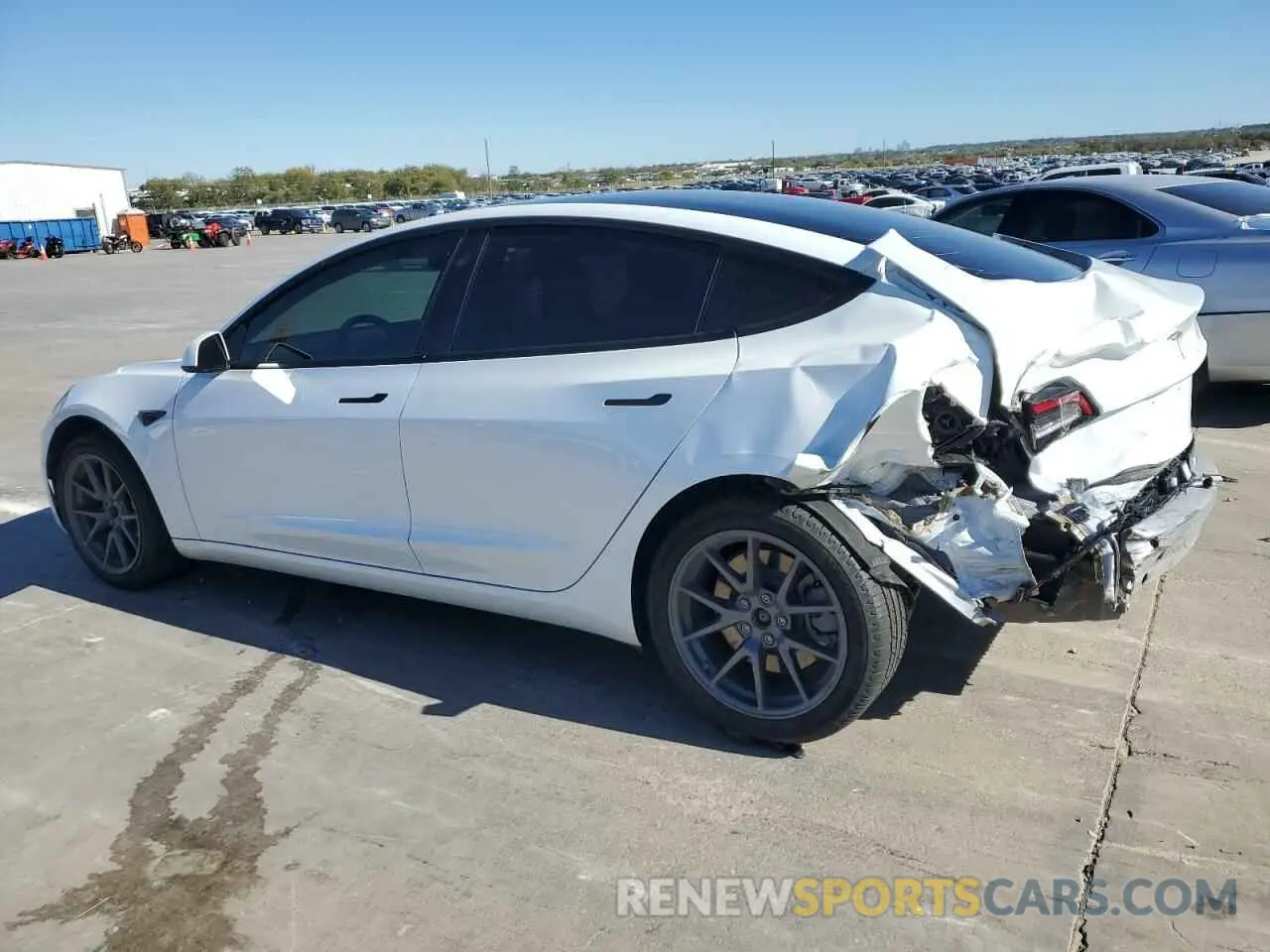 2 Photograph of a damaged car 5YJ3E1EA4MF911591 TESLA MODEL 3 2021