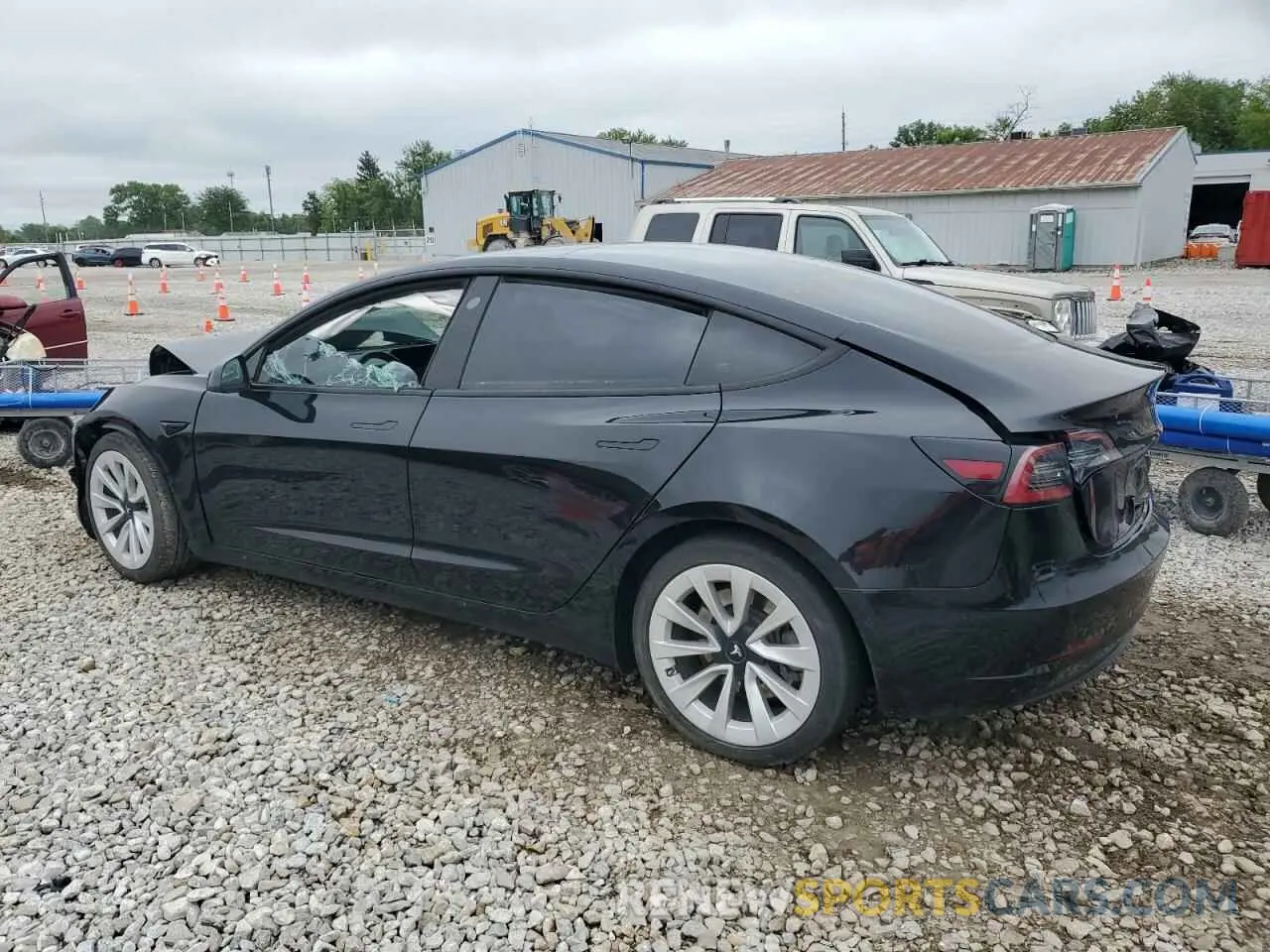 2 Photograph of a damaged car 5YJ3E1EA4MF917357 TESLA MODEL 3 2021