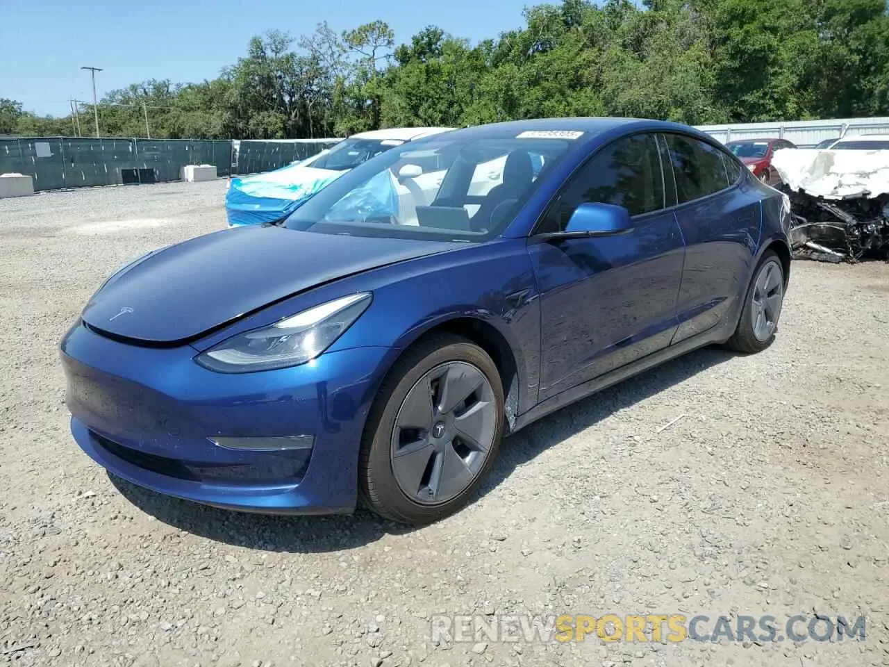 1 Фотография поврежденного автомобиля 5YJ3E1EA4MF922736 TESLA MODEL 3 2021