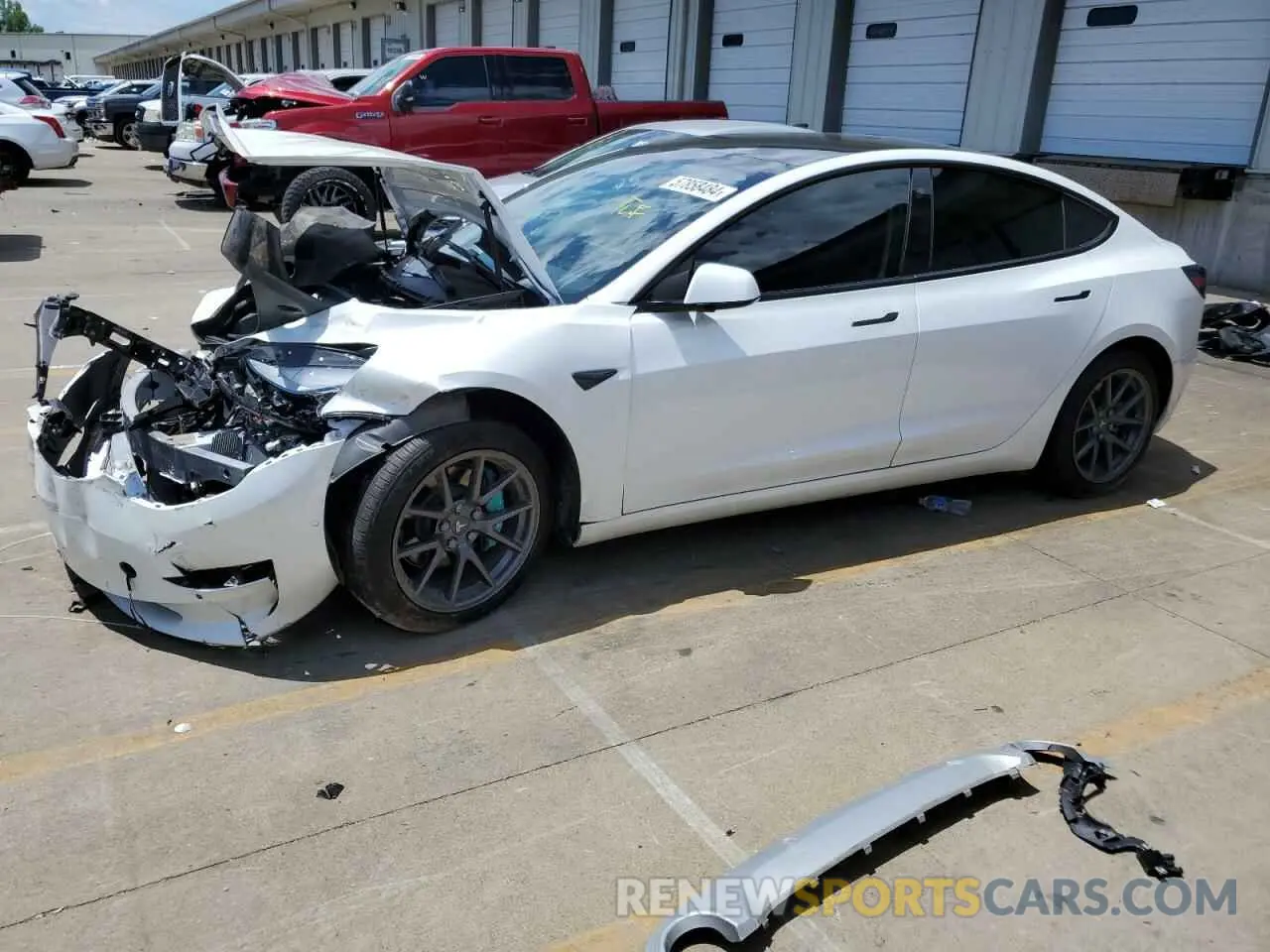 1 Фотография поврежденного автомобиля 5YJ3E1EA4MF929654 TESLA MODEL 3 2021