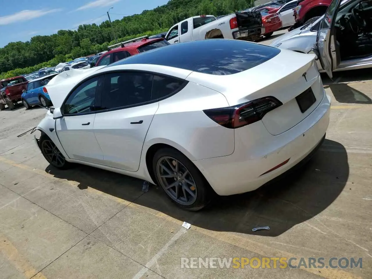 2 Фотография поврежденного автомобиля 5YJ3E1EA4MF929654 TESLA MODEL 3 2021