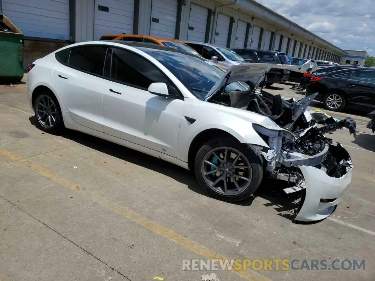 4 Фотография поврежденного автомобиля 5YJ3E1EA4MF929654 TESLA MODEL 3 2021