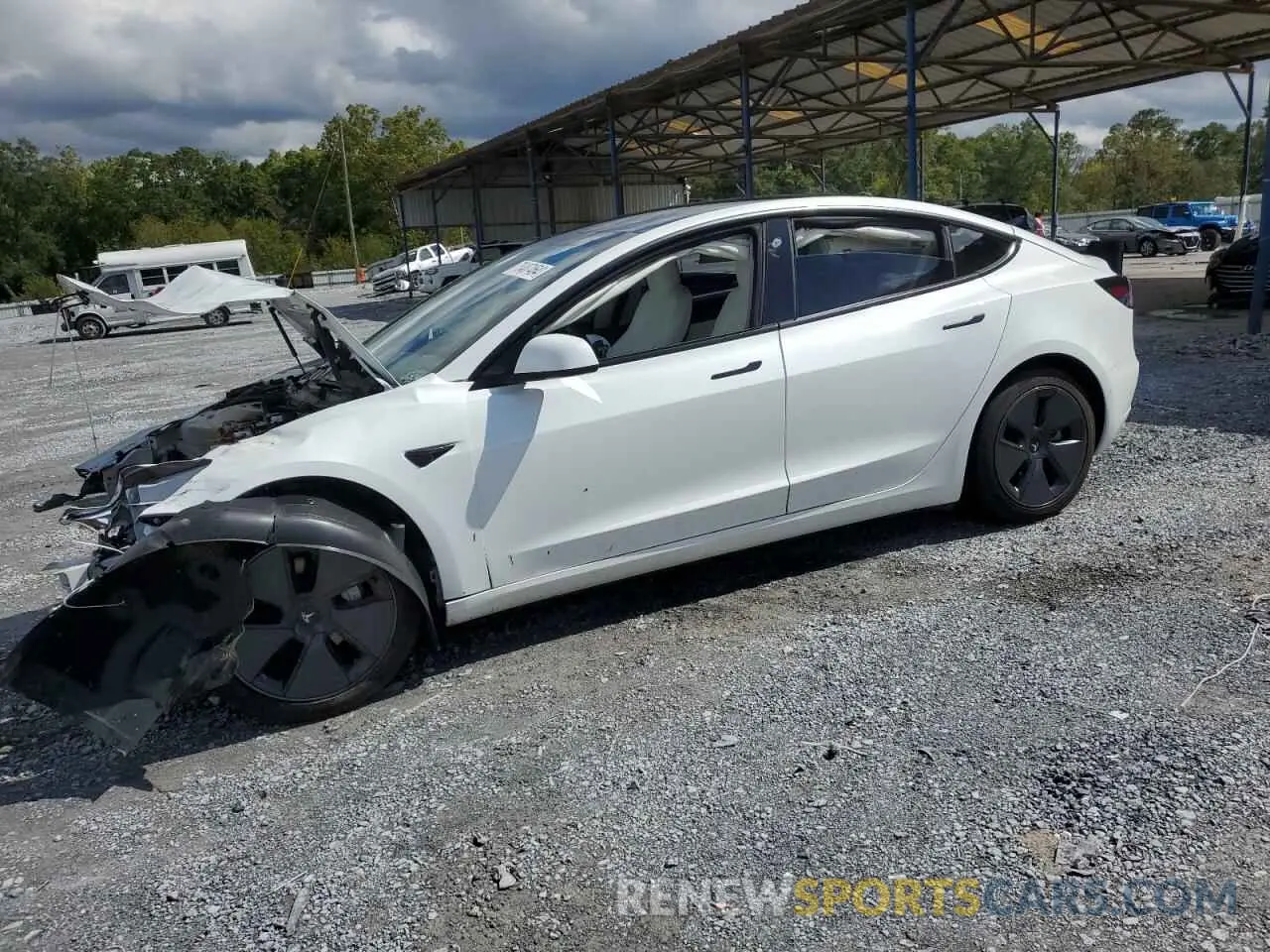 1 Фотография поврежденного автомобиля 5YJ3E1EA4MF938838 TESLA MODEL 3 2021