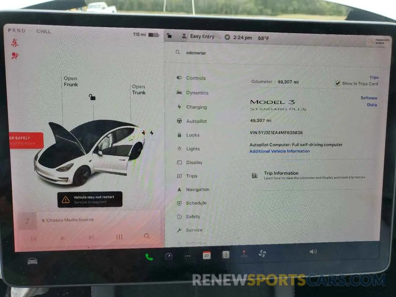 9 Фотография поврежденного автомобиля 5YJ3E1EA4MF938838 TESLA MODEL 3 2021