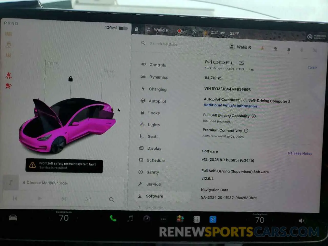 9 Фотография поврежденного автомобиля 5YJ3E1EA4MF939696 TESLA MODEL 3 2021