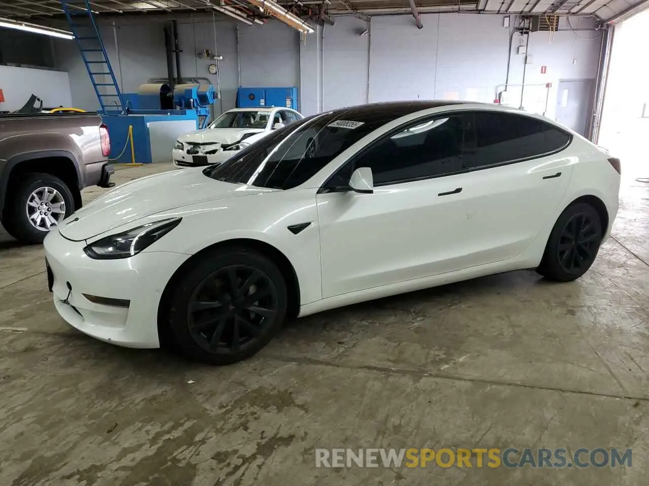 1 Photograph of a damaged car 5YJ3E1EA4MF943036 TESLA MODEL 3 2021