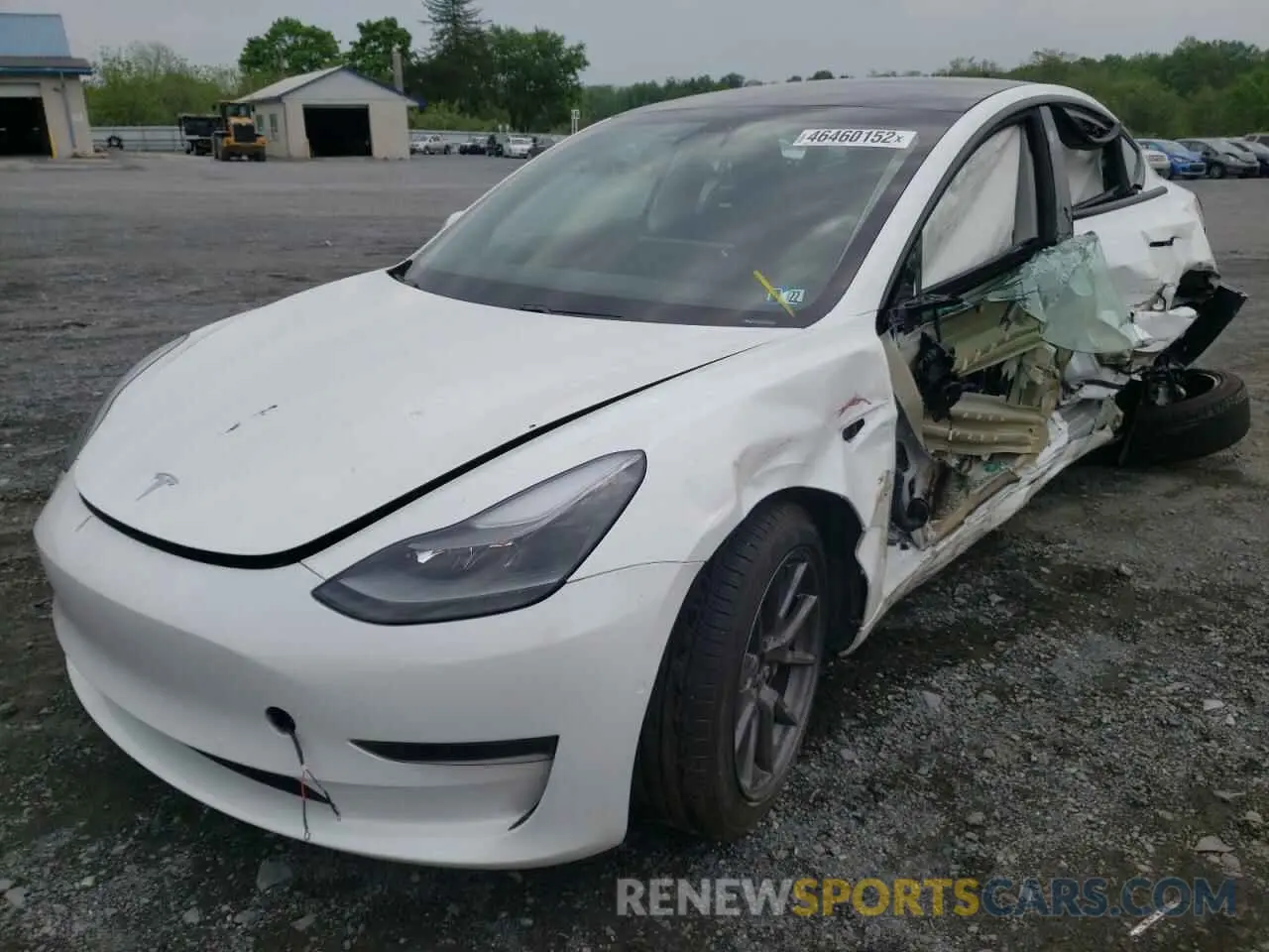 2 Photograph of a damaged car 5YJ3E1EA4MF981883 TESLA MODEL 3 2021