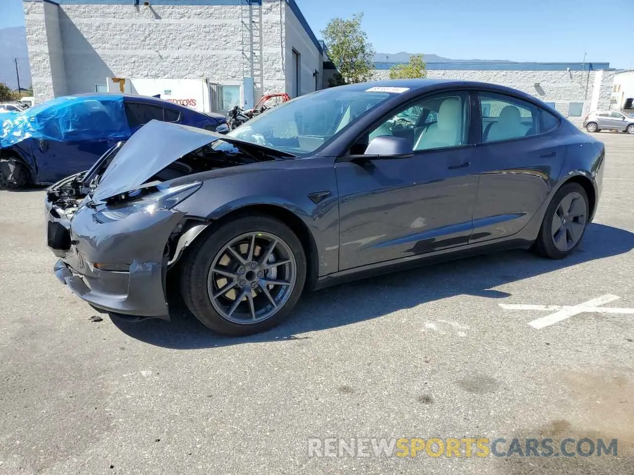 1 Фотография поврежденного автомобиля 5YJ3E1EA5MF018751 TESLA MODEL 3 2021