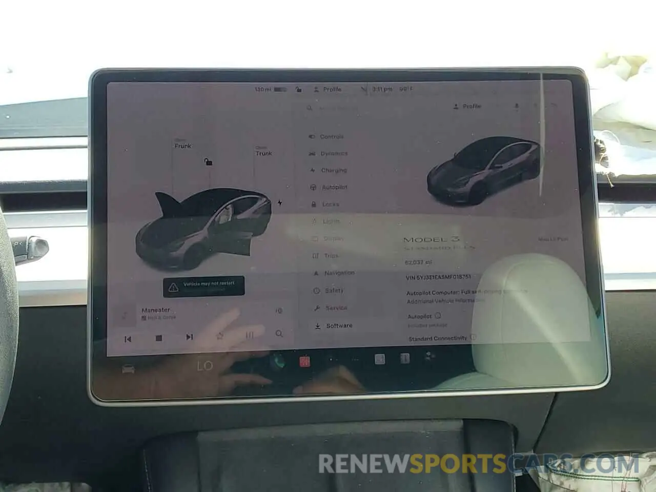 9 Фотография поврежденного автомобиля 5YJ3E1EA5MF018751 TESLA MODEL 3 2021