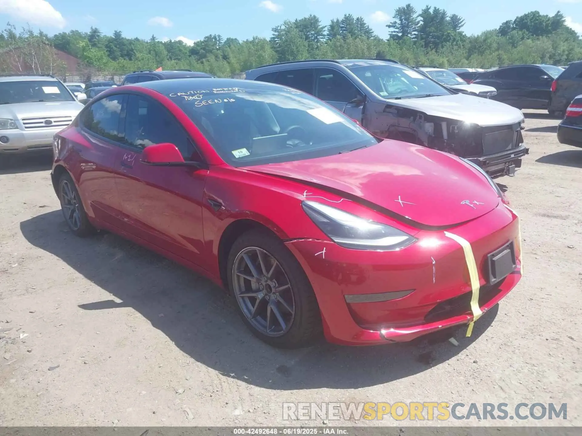 1 Photograph of a damaged car 5YJ3E1EA5MF043407 TESLA MODEL 3 2021