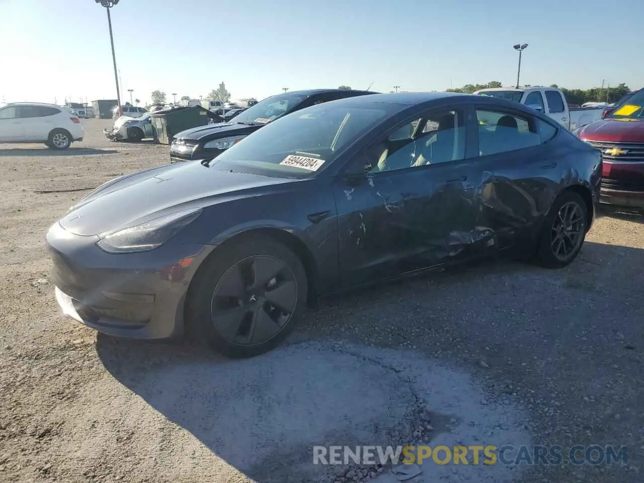 1 Photograph of a damaged car 5YJ3E1EA5MF046064 TESLA MODEL 3 2021