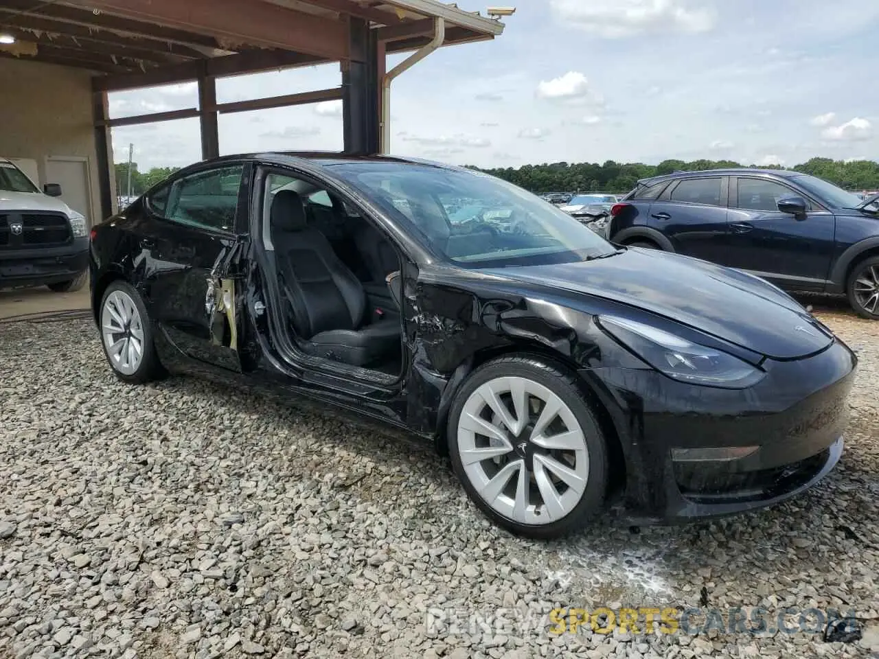 4 Фотография поврежденного автомобиля 5YJ3E1EA5MF908067 TESLA MODEL 3 2021