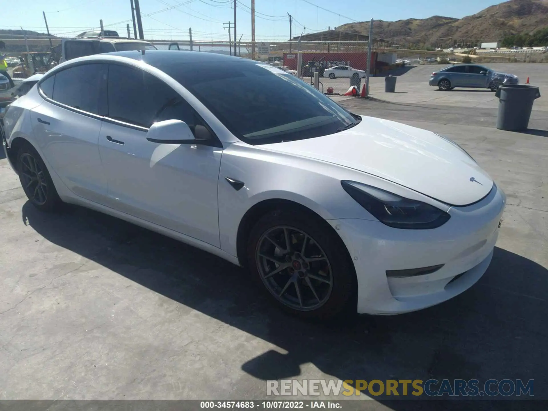 1 Photograph of a damaged car 5YJ3E1EA5MF940405 TESLA MODEL 3 2021
