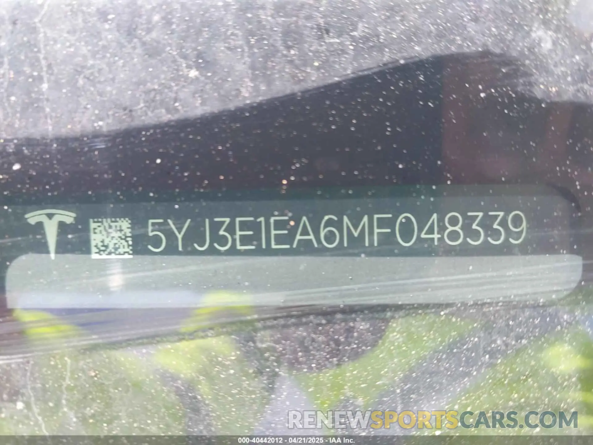 8 Photograph of a damaged car 5YJ3E1EA6MF048339 TESLA MODEL 3 2021
