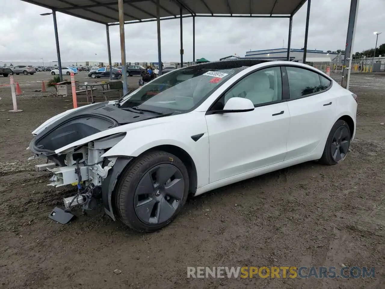1 Фотография поврежденного автомобиля 5YJ3E1EA6MF058868 TESLA MODEL 3 2021
