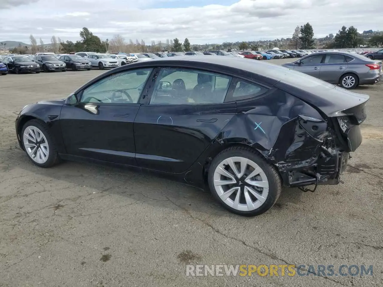 2 Photograph of a damaged car 5YJ3E1EA6MF062256 TESLA MODEL 3 2021