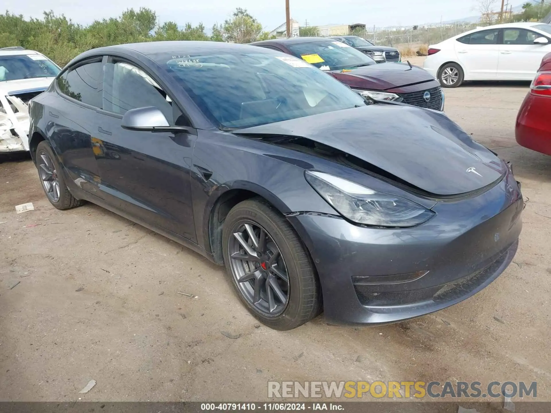 1 Photograph of a damaged car 5YJ3E1EA6MF097055 TESLA MODEL 3 2021