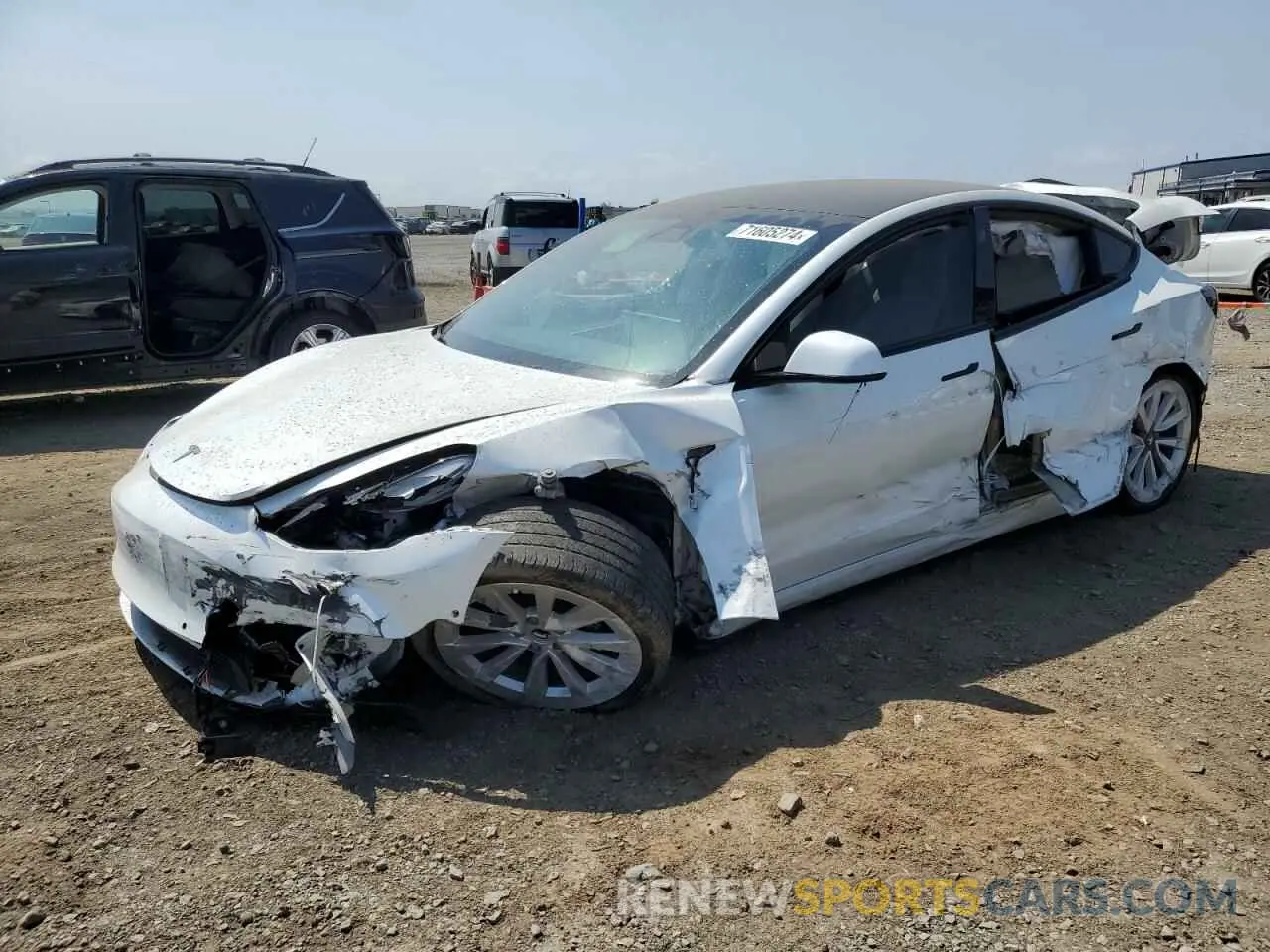 1 Photograph of a damaged car 5YJ3E1EA6MF099937 TESLA MODEL 3 2021