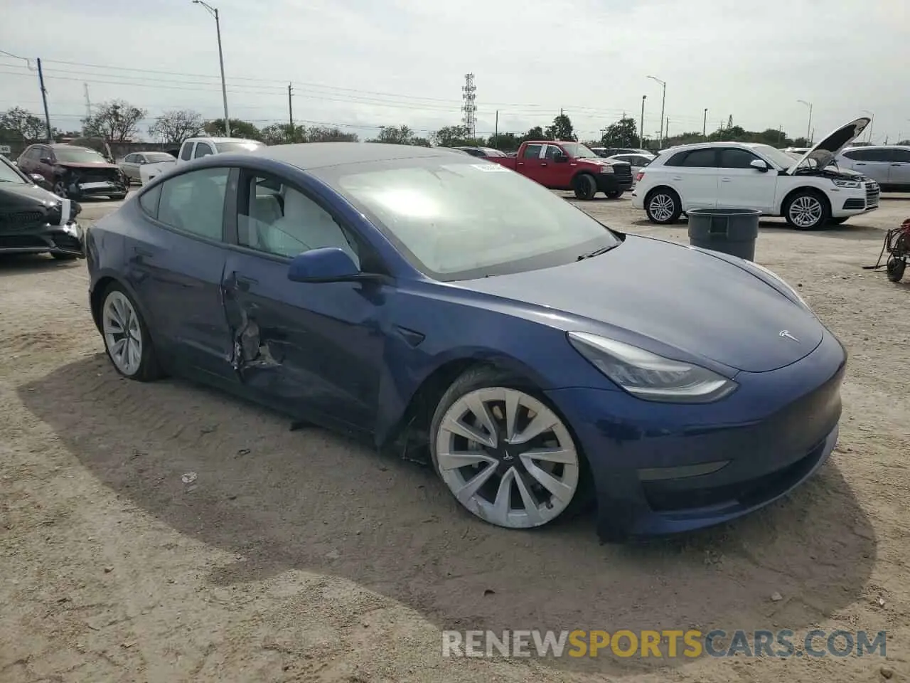 4 Фотография поврежденного автомобиля 5YJ3E1EA6MF850342 TESLA MODEL 3 2021