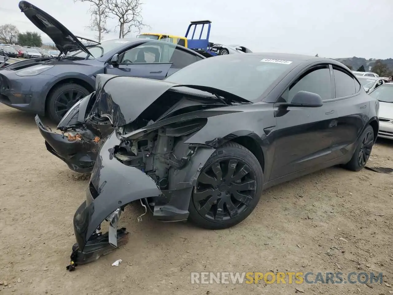 1 Фотография поврежденного автомобиля 5YJ3E1EA6MF877752 TESLA MODEL 3 2021